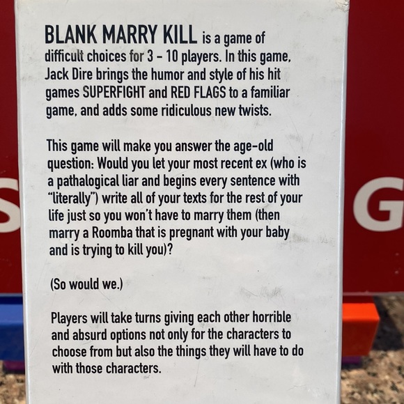 Blank Marry Kill party game NEW sealed by Jack Dire and Skybound games - Picture 8 of 9